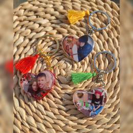 Portachiavi Cuore in Resina Personalizzato