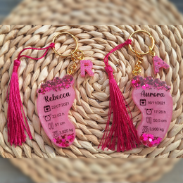 Portachiavi Nascita Personalizzato