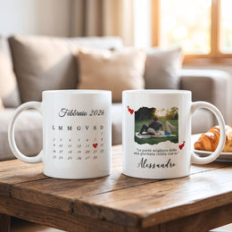 Tazza San Valentino Calendario Personalizzabile