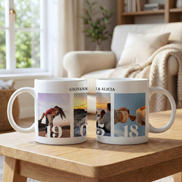 Tazza con Foto d'Amore Personalizzabile